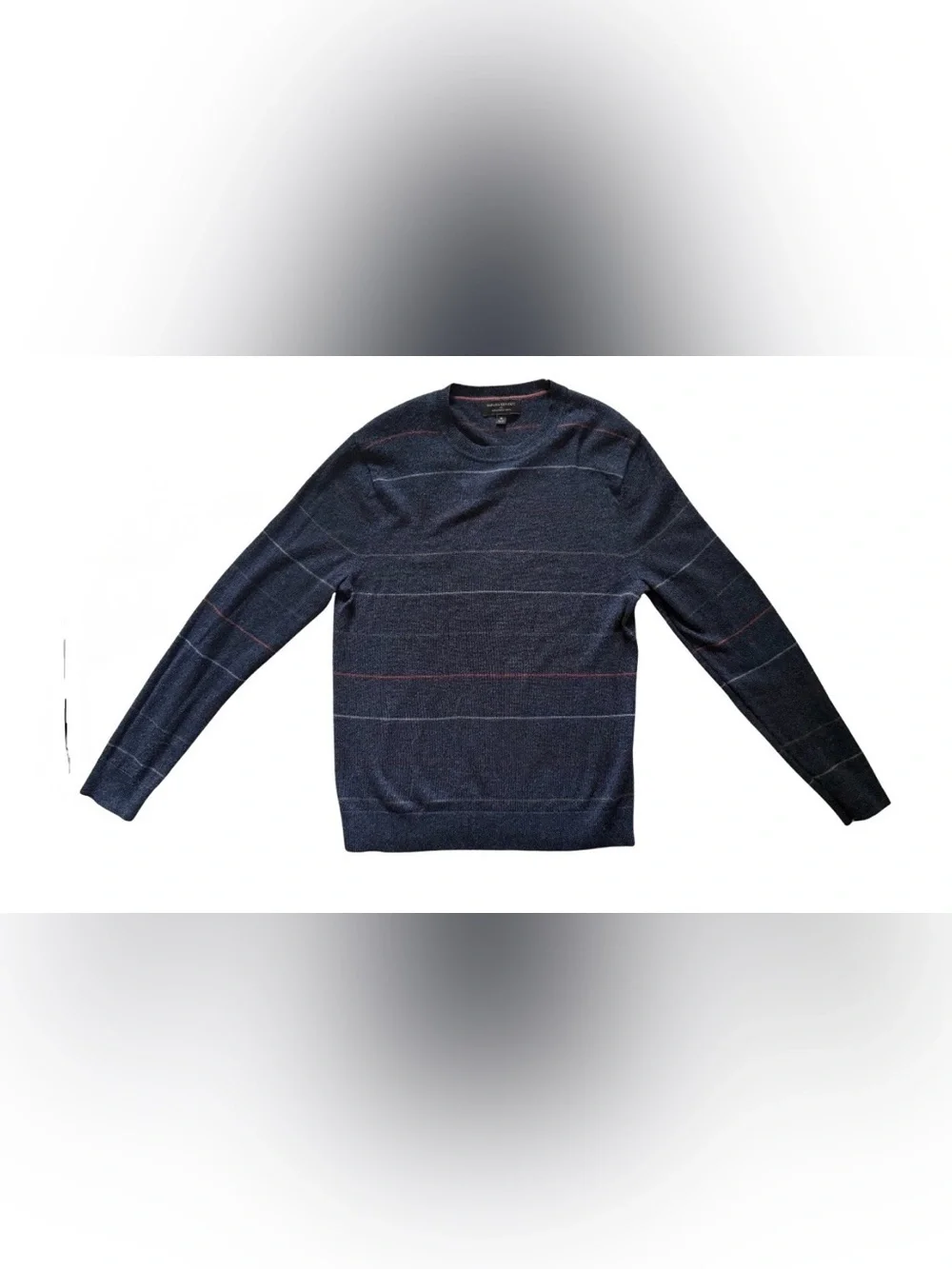 Banana Repulic Navy Merino Wool Classic Crewneck Sweater